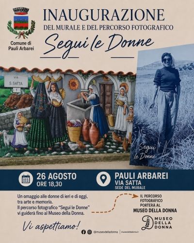 Avviso - Inaugurazione del nuovo murale e del percorso fotografico "Segui le Donne".