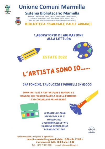 Biblioteca Comunale. Laboratorio di Animazione alla Lettura - Estate 2022.
