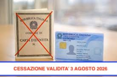 Cessazione validit&agrave; Carta di Identit&agrave; cartacea