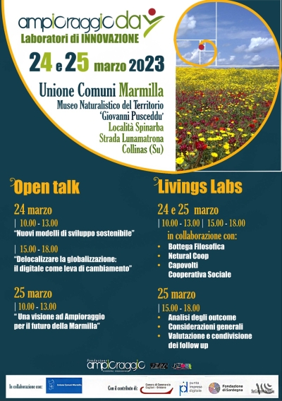 Unione dei Comuni Marmilla - 24 e 25 marzo 2023 importante appuntamento in Marmilla. Laboratori di innovazione.