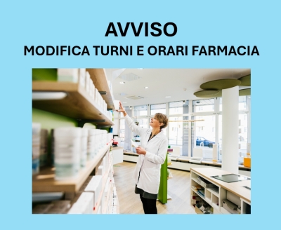 AVVISO - orari farmacia AGOSTO 2026