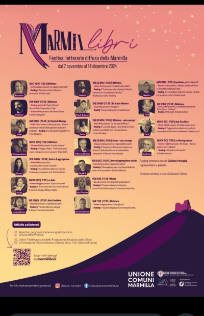 Festival letterario della Marmilla "Marmillibri" anno 2024- Calendario eventi.