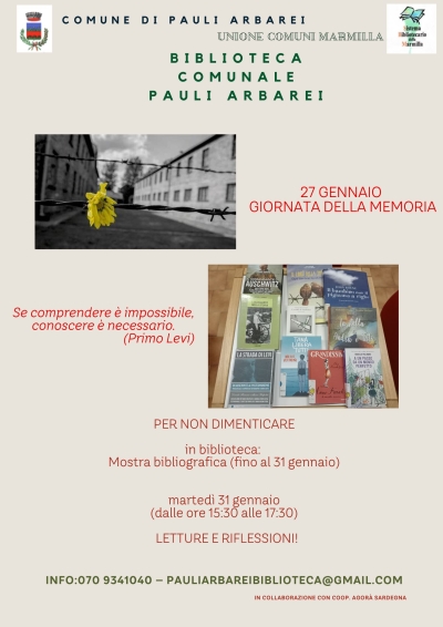 Biblioteca comunale. Giornata della memoria.