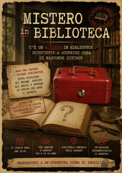 Biblioteca Comunale - Attivit&agrave; di laboratorio "Mistero in Biblioteca".