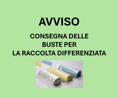 Consegna Buste raccolta differenziata