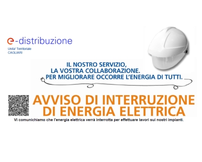 AVVISO DI INTERRUZIONE DELL'ENERGIA ELETTRICA in data mercoled&igrave; 21 gennaio 2026 dalle ore 08:15 alle ore 16:15
