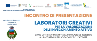 Laboratori creativi per la valorizzazione dell'invecchiamento attivo