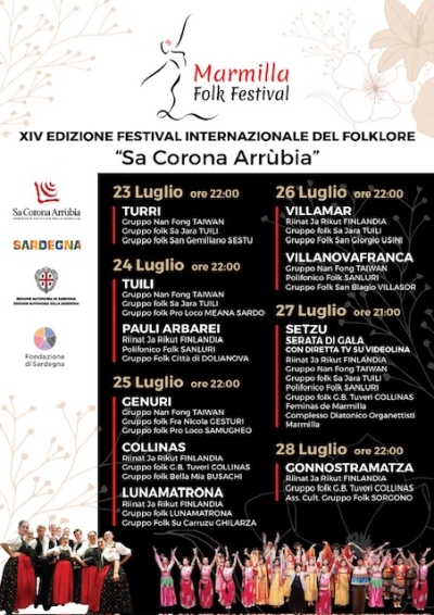 XIV edizione del Festival Internazionale del Folklore &ldquo;Sa Corona Arrubia&rdquo;.