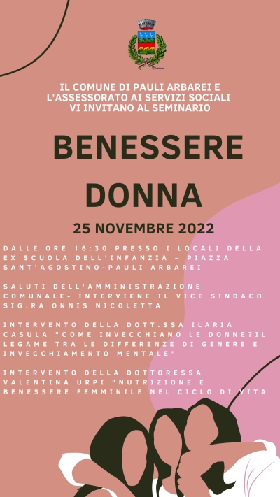 Giornata Internazionale contro la violenza di genere. Seminario "Benessere Donna".