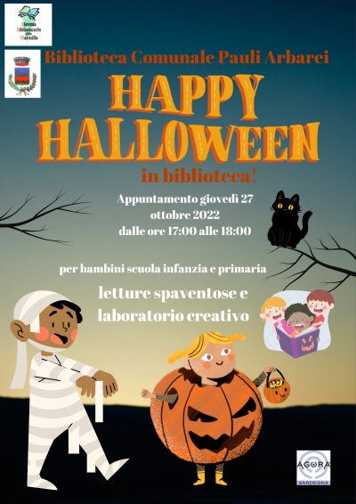 Biblioteca Comunale. Happy Halloween. Laboratorio creativo.